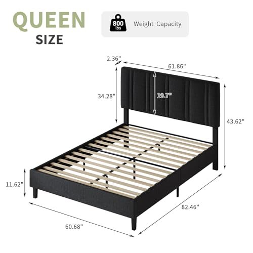 MaverickFurni - MaverickFurni Queen Size Bed Frame with Headboard